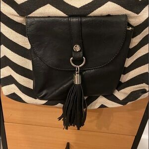 Black and Ivory Crossbody Steve Madden Madden Girl Black Chevron Purse